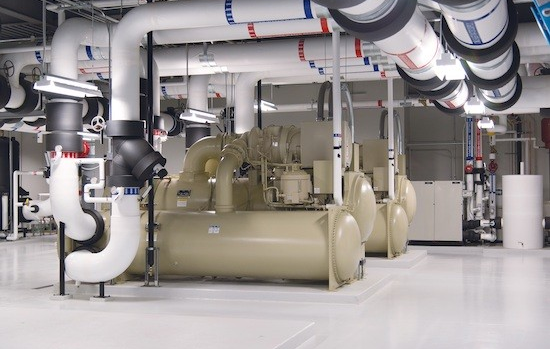 Primary-secondary chilled-water bypass arrangement